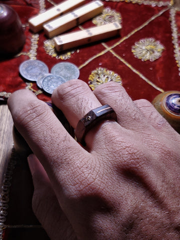 Diamond wooden ring for men and women