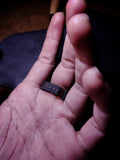 Bleeding Edge Diamond Leather Adjustable Ring