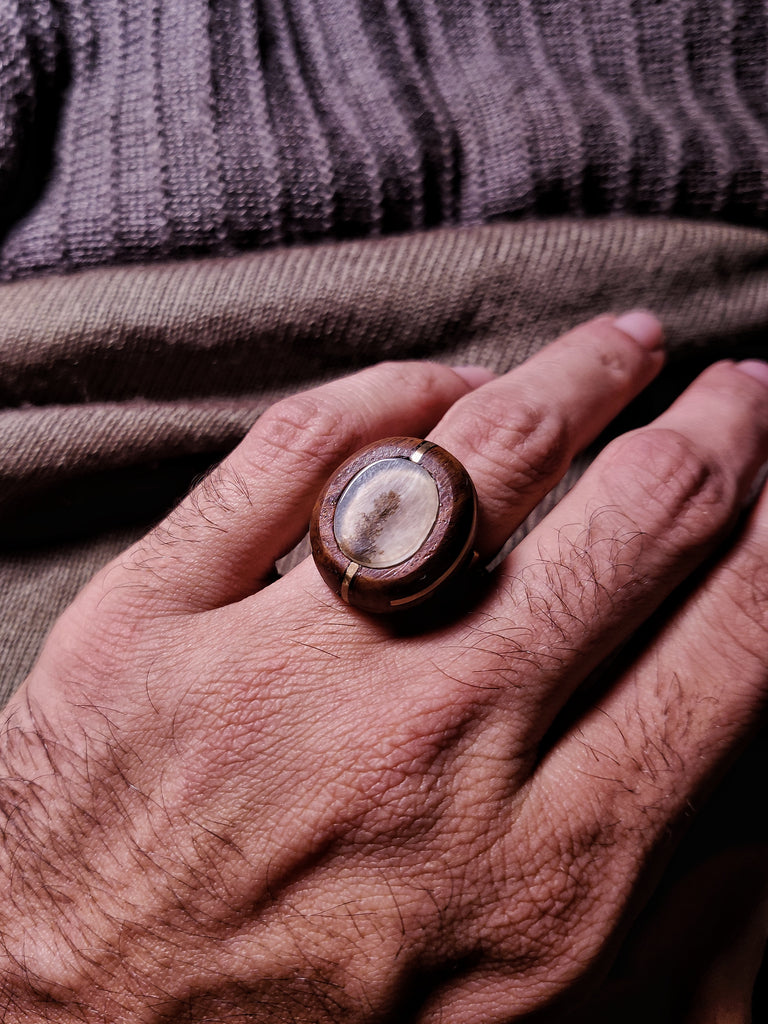 Fossil Watch Ring Two-Hand Gold-Tone Stainless Steel