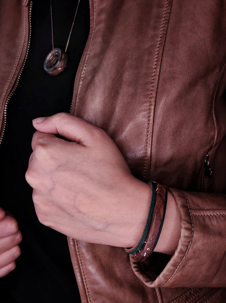 Men's Sight Line Skinny Trout Stargazer Bracelet | Leather