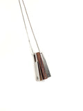 Diamond Studded Minimal Dangling Pendant Chrome